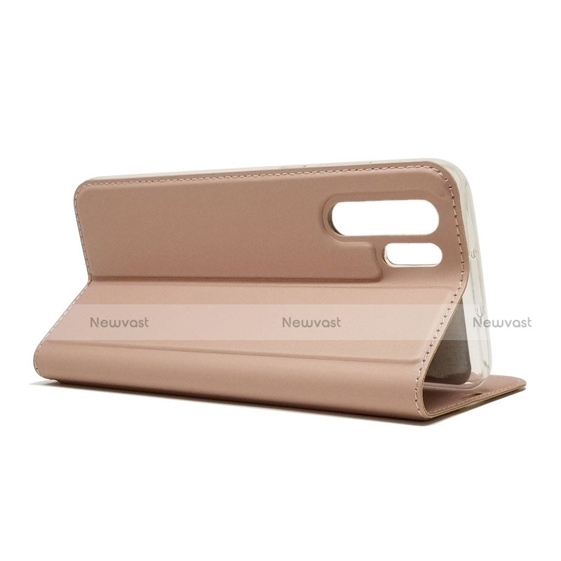 Leather Case Stands Flip Cover L01 for Huawei P30 Pro New Edition Rose Gold