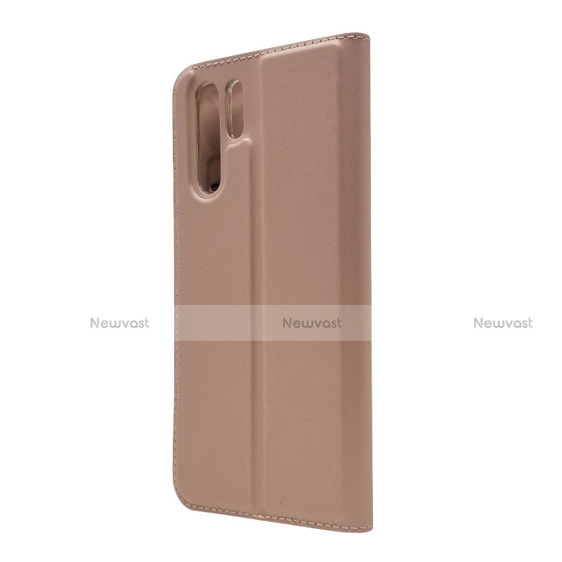 Leather Case Stands Flip Cover L01 for Huawei P30 Pro New Edition Rose Gold