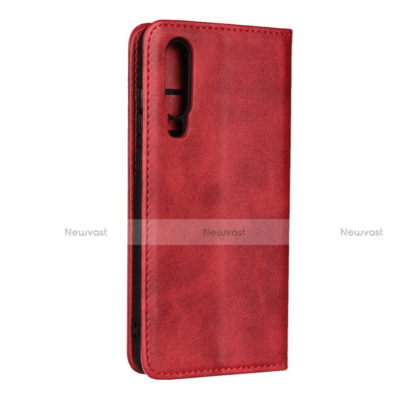 Leather Case Stands Flip Cover L01 for Huawei P30 Red