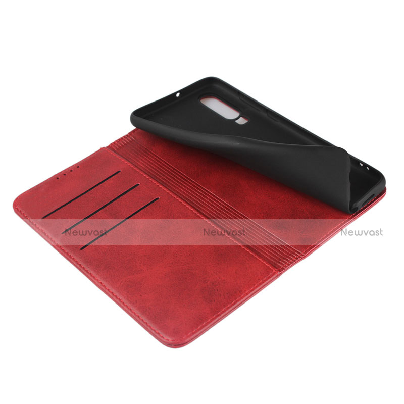 Leather Case Stands Flip Cover L01 for Huawei P30 Red