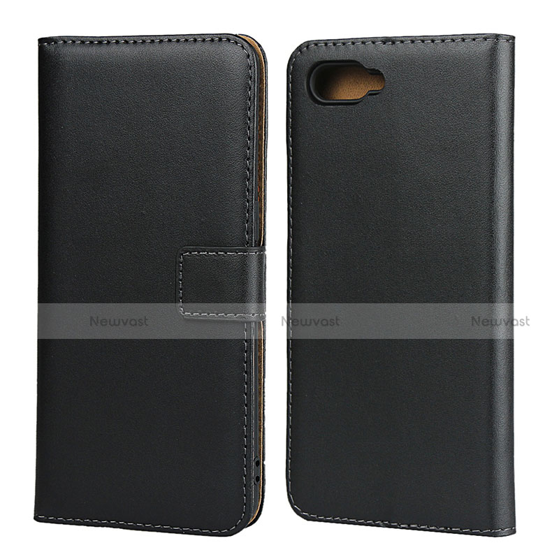 Leather Case Stands Flip Cover L01 for Oppo K1 Black