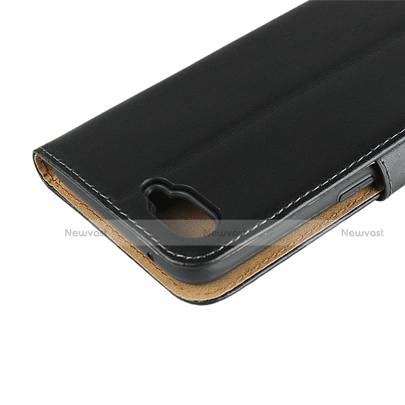 Leather Case Stands Flip Cover L01 for Oppo K1 Black