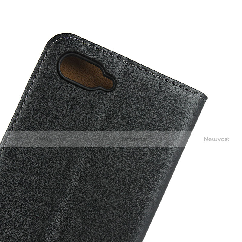 Leather Case Stands Flip Cover L01 for Oppo K1 Black