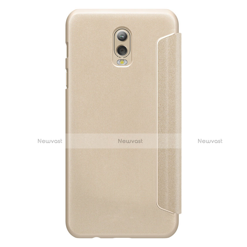 Leather Case Stands Flip Cover L01 for Samsung Galaxy C8 C710F Gold