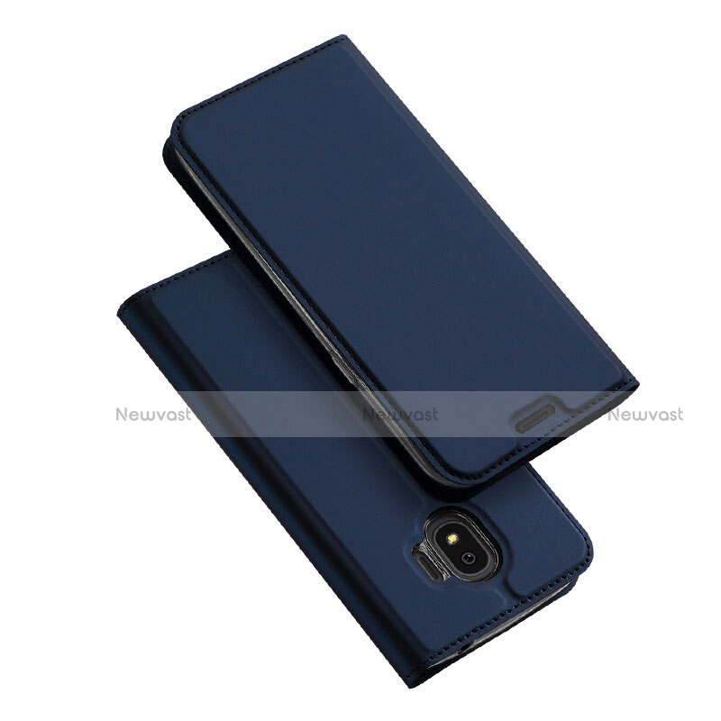 Leather Case Stands Flip Cover L01 for Samsung Galaxy J2 Pro (2018) J250F Blue