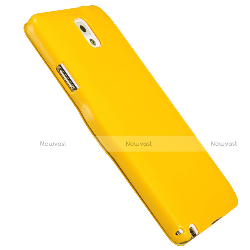 Leather Case Stands Flip Cover L01 for Samsung Galaxy Note 3 N9000 Yellow