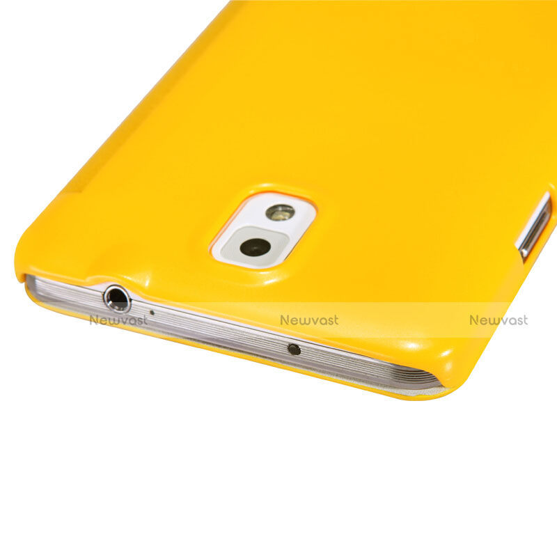 Leather Case Stands Flip Cover L01 for Samsung Galaxy Note 3 N9000 Yellow