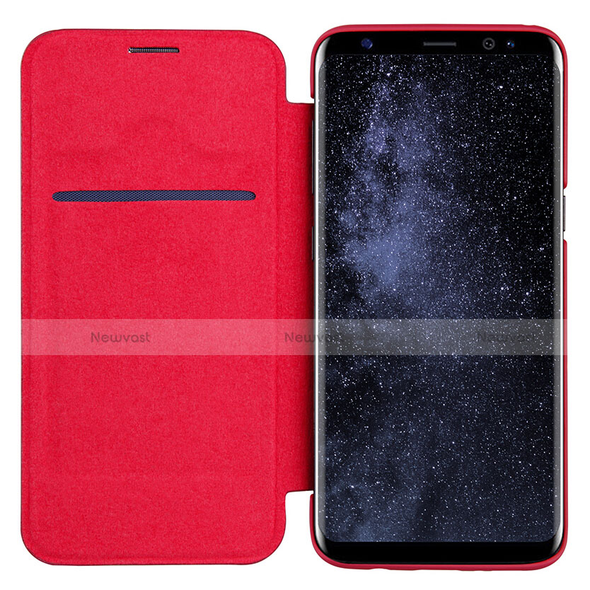 Leather Case Stands Flip Cover L01 for Samsung Galaxy S8 Red