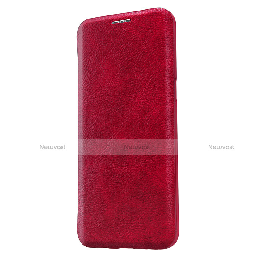 Leather Case Stands Flip Cover L01 for Samsung Galaxy S8 Red