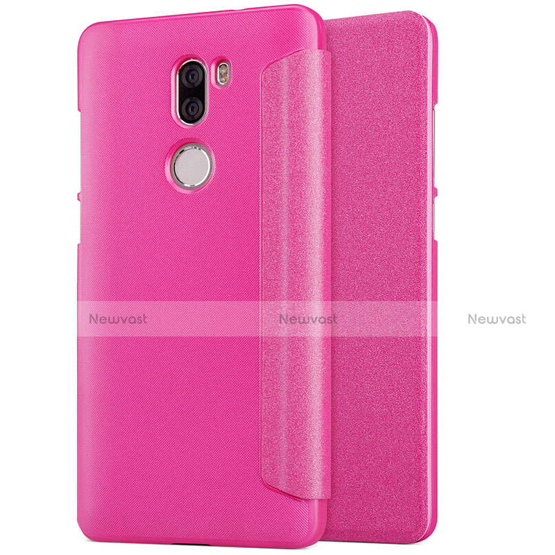 Leather Case Stands Flip Cover L01 for Xiaomi Mi 5S Plus Hot Pink