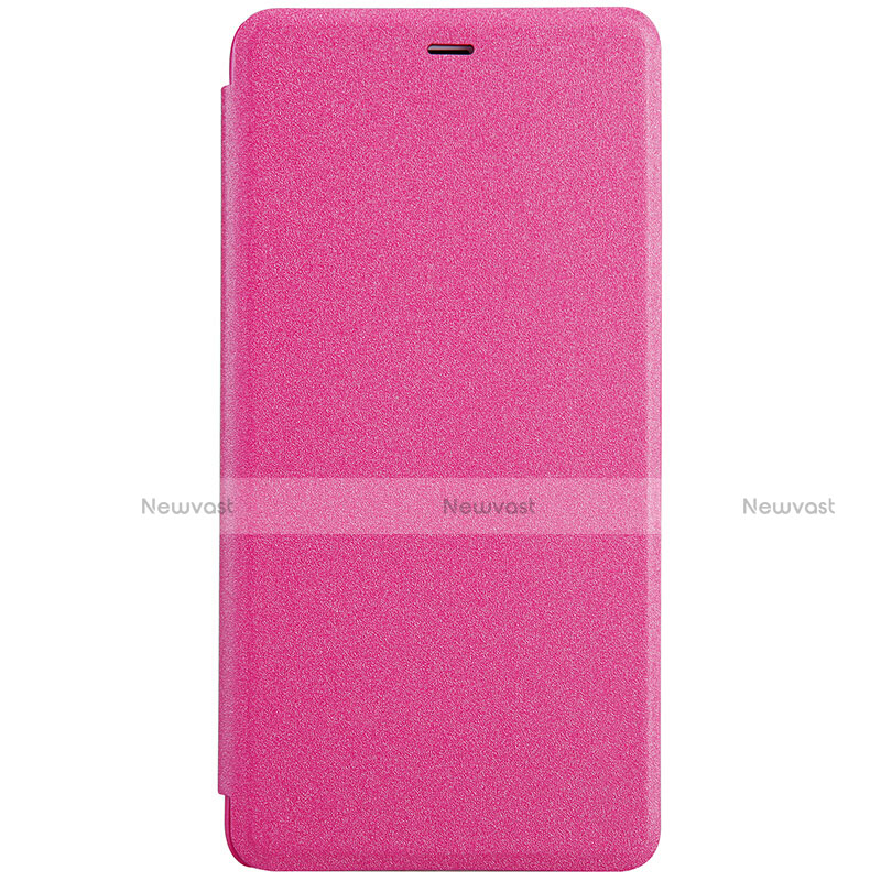 Leather Case Stands Flip Cover L01 for Xiaomi Mi 5S Plus Hot Pink