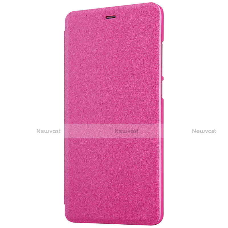 Leather Case Stands Flip Cover L01 for Xiaomi Mi 5S Plus Hot Pink