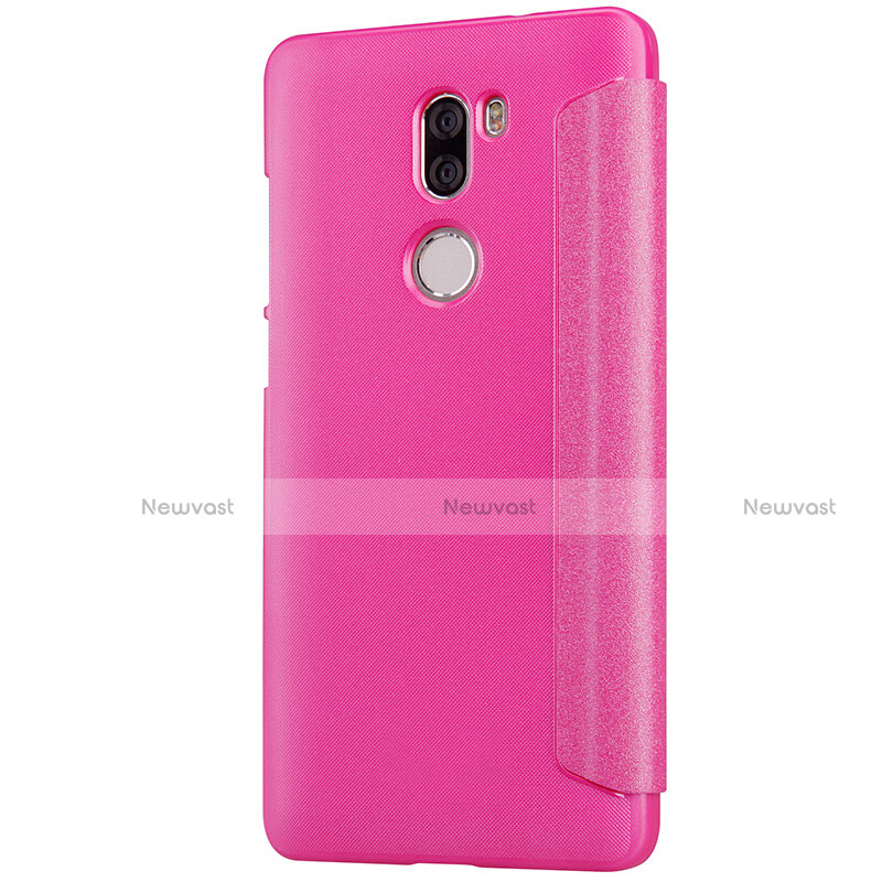 Leather Case Stands Flip Cover L01 for Xiaomi Mi 5S Plus Hot Pink