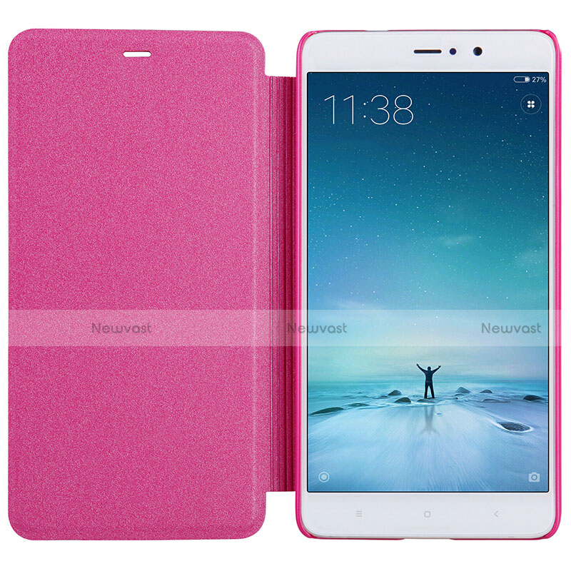 Leather Case Stands Flip Cover L01 for Xiaomi Mi 5S Plus Hot Pink