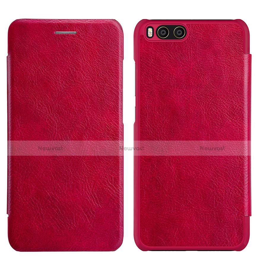 Leather Case Stands Flip Cover L01 for Xiaomi Mi 6 Red