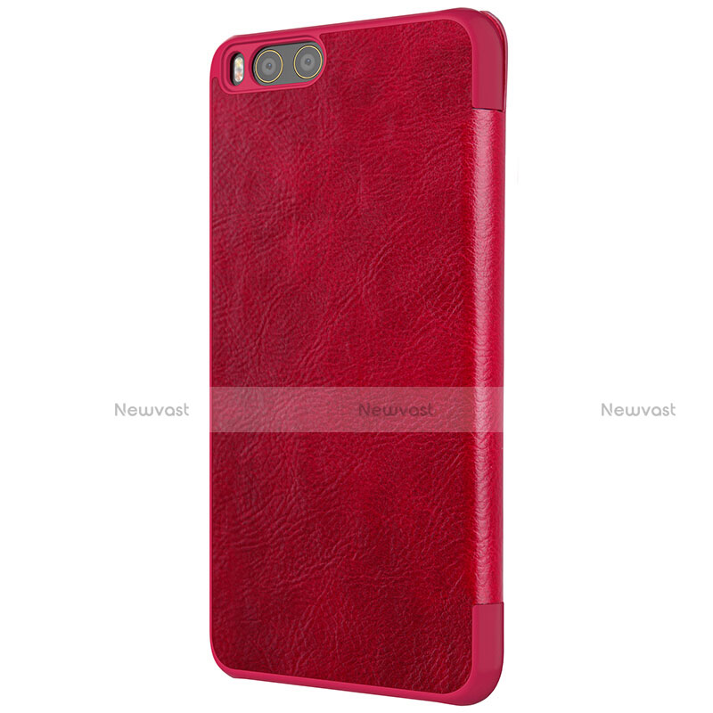 Leather Case Stands Flip Cover L01 for Xiaomi Mi 6 Red