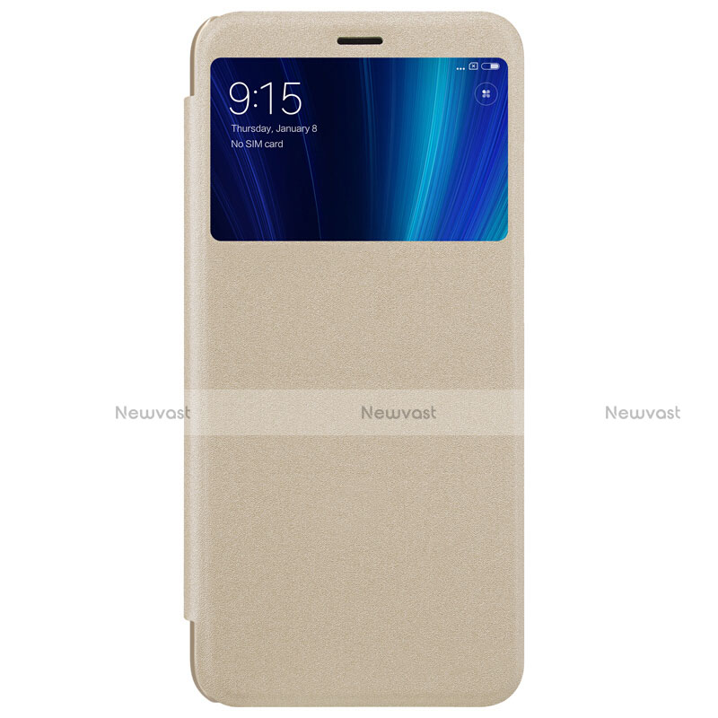 Leather Case Stands Flip Cover L01 for Xiaomi Mi 6X Gold