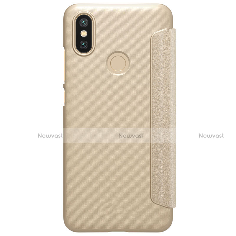 Leather Case Stands Flip Cover L01 for Xiaomi Mi 6X Gold