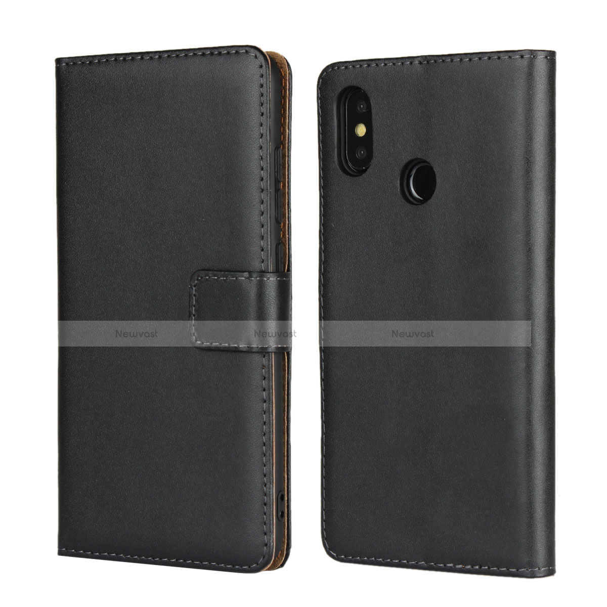 Leather Case Stands Flip Cover L01 for Xiaomi Mi 8 Black