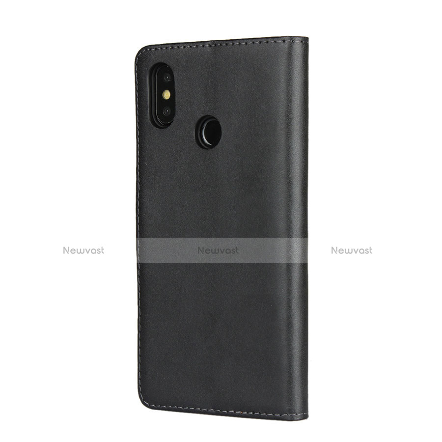 Leather Case Stands Flip Cover L01 for Xiaomi Mi 8 Black