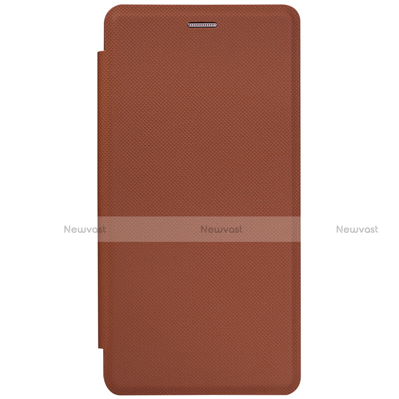 Leather Case Stands Flip Cover L01 for Xiaomi Mi Note Brown