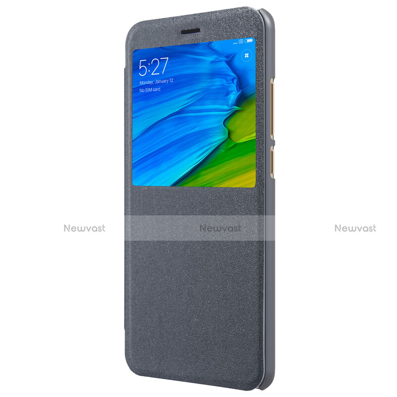 Leather Case Stands Flip Cover L01 for Xiaomi Redmi Note 5 Pro Gray