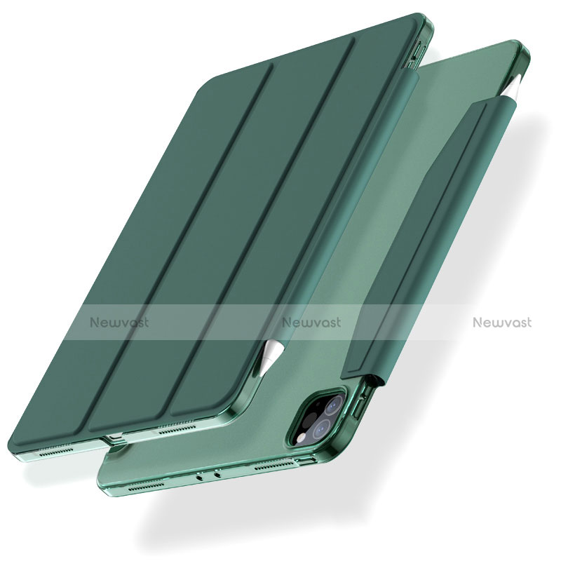 Leather Case Stands Flip Cover L01 Holder for Apple iPad Pro 11 (2020) Green