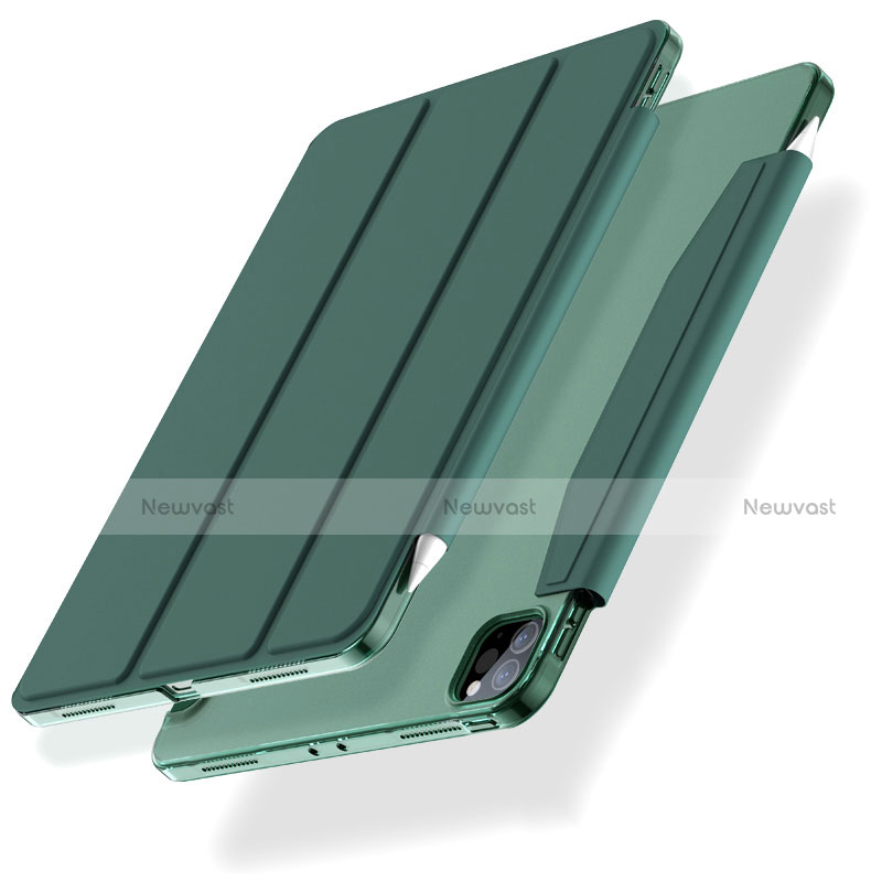 Leather Case Stands Flip Cover L01 Holder for Apple iPad Pro 11 (2021) Green