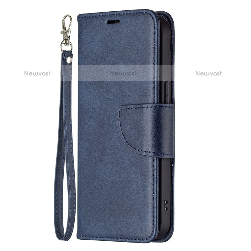 Leather Case Stands Flip Cover L01 Holder for Apple iPhone 14 Pro Blue