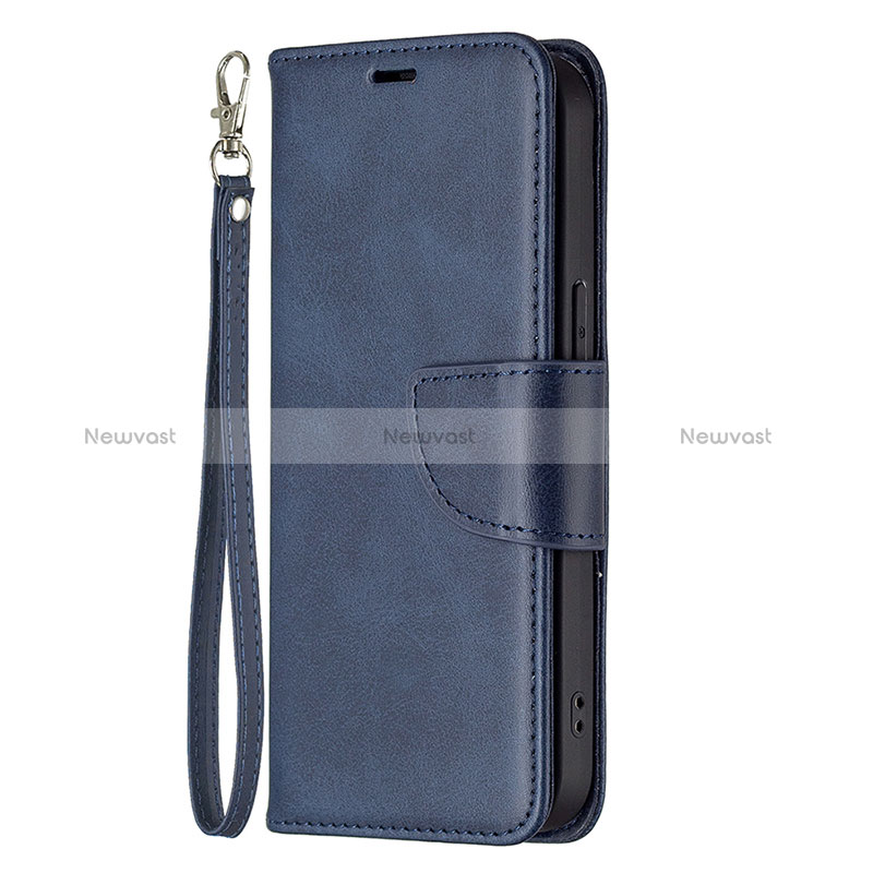 Leather Case Stands Flip Cover L01 Holder for Apple iPhone 14 Pro Max Blue