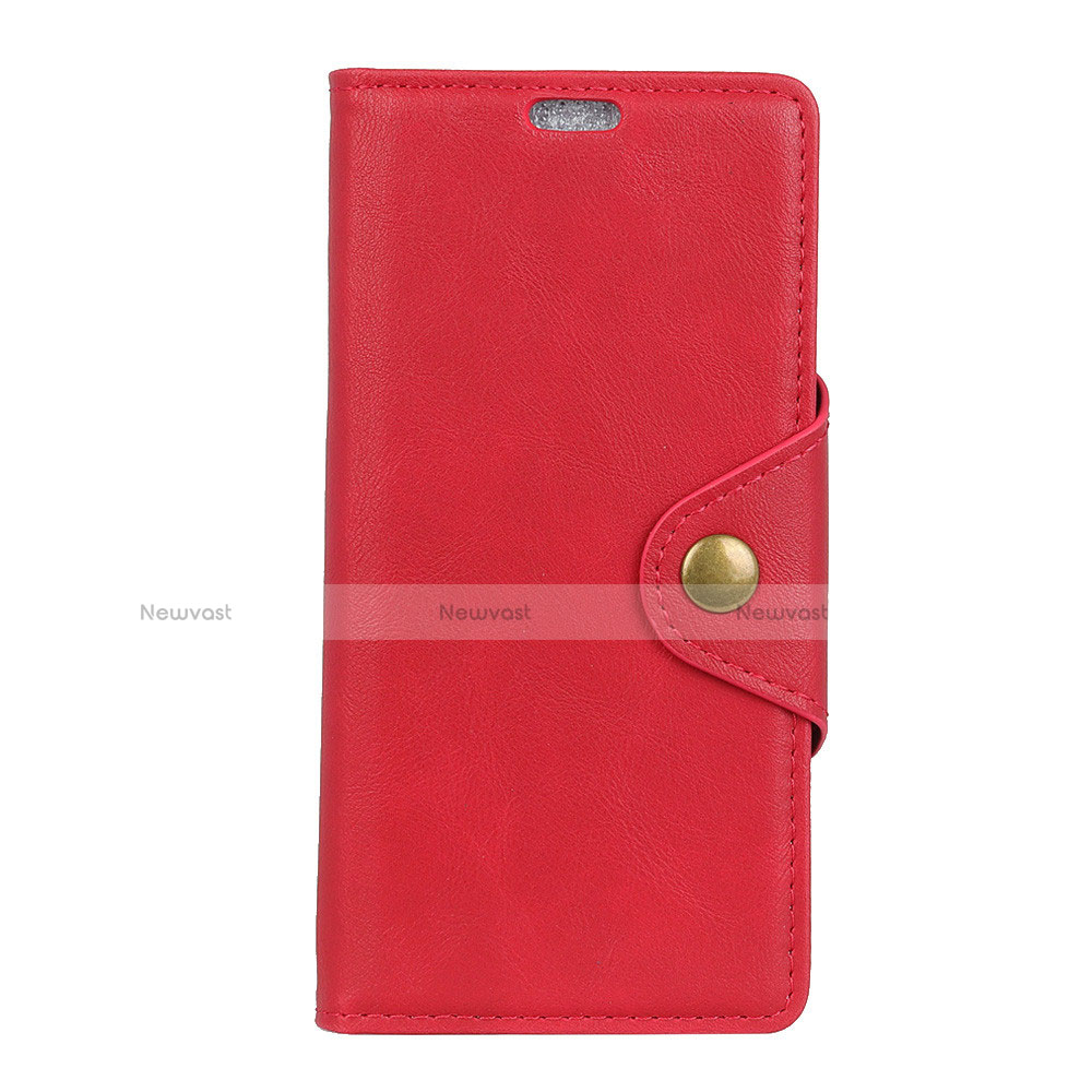 Leather Case Stands Flip Cover L01 Holder for Asus ZenFone Live L1 ZA550KL Red