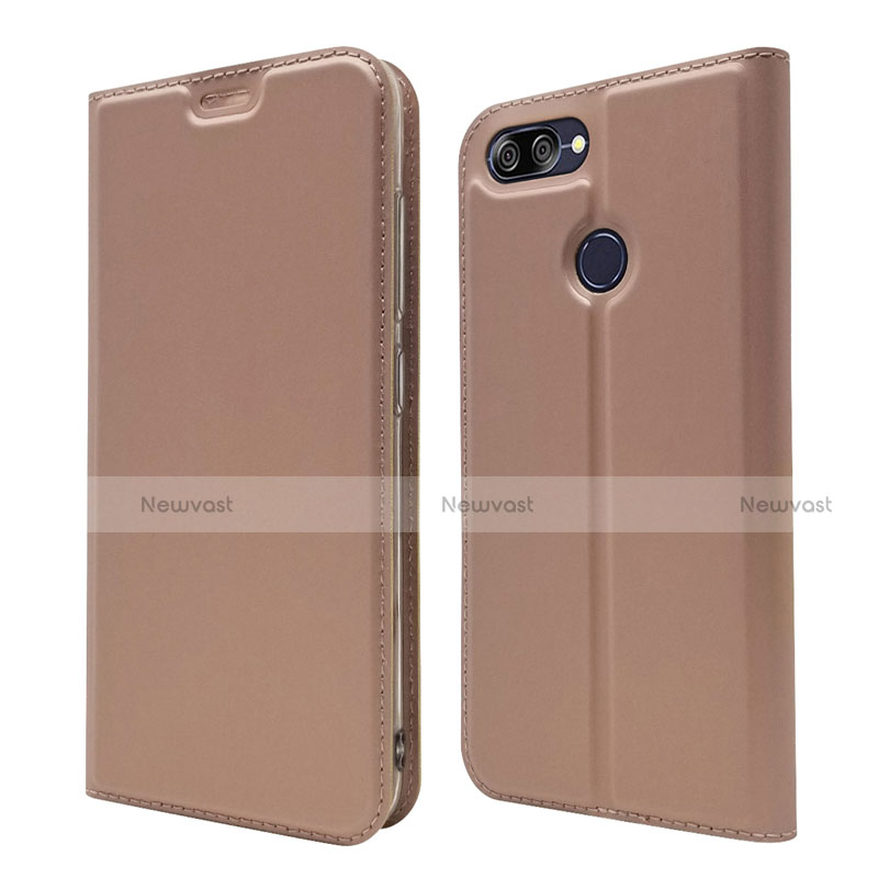 Leather Case Stands Flip Cover L01 Holder for Asus Zenfone Max Plus M1 ZB570TL Rose Gold