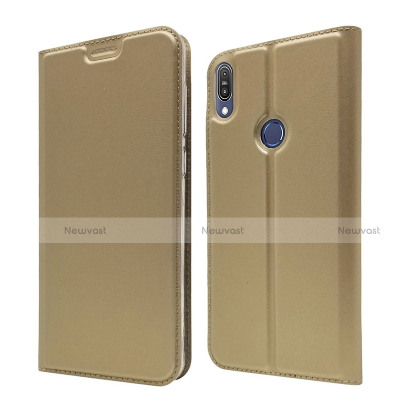 Leather Case Stands Flip Cover L01 Holder for Asus Zenfone Max Pro M1 ZB601KL Gold