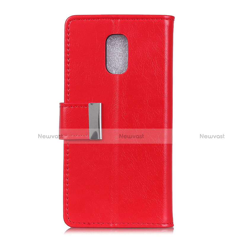 Leather Case Stands Flip Cover L01 Holder for Asus ZenFone V500KL Red