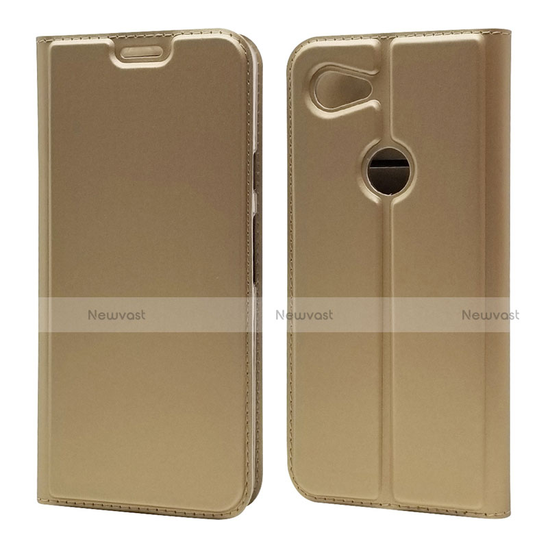 Leather Case Stands Flip Cover L01 Holder for Google Pixel 3a Gold