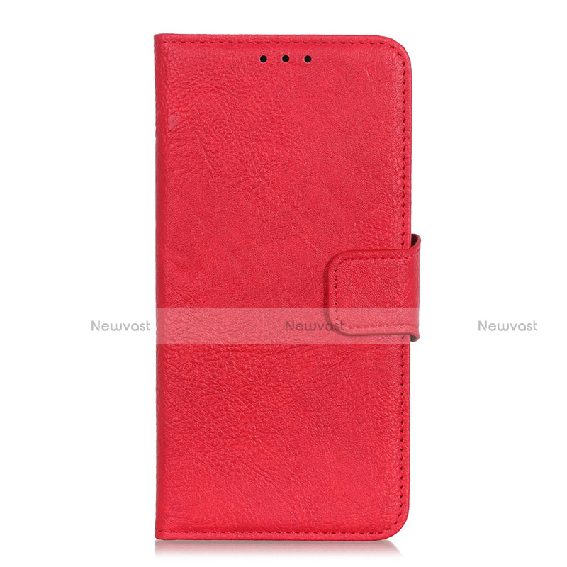 Leather Case Stands Flip Cover L01 Holder for HTC Desire 19 Plus Red