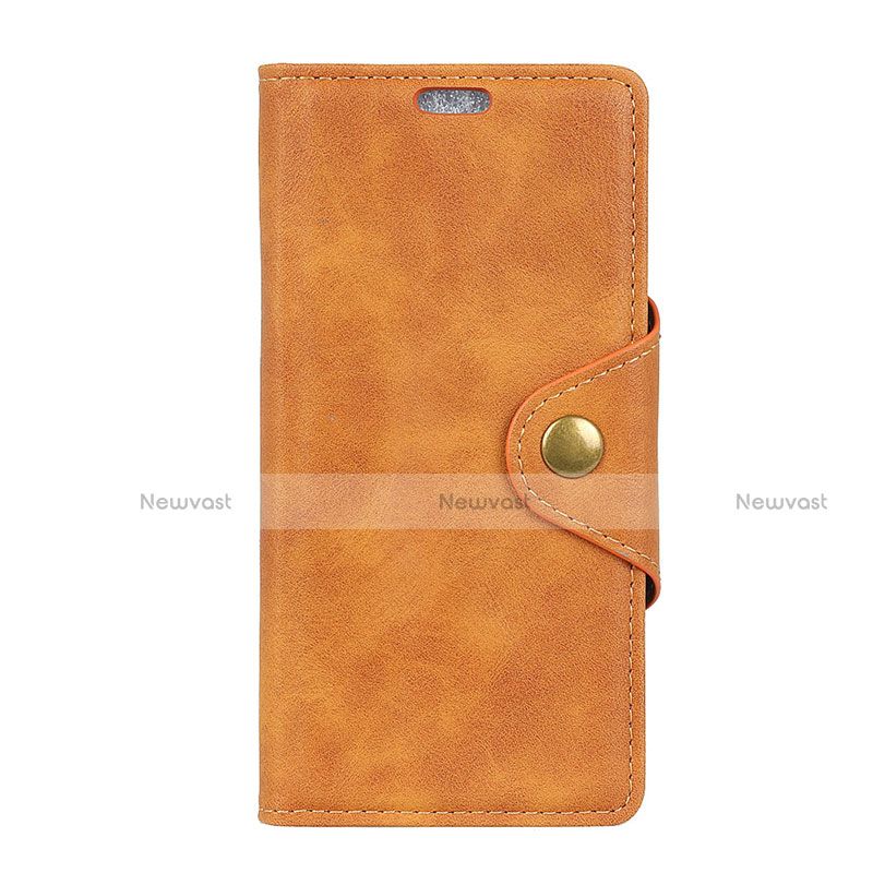 Leather Case Stands Flip Cover L01 Holder for HTC U12 Life Orange