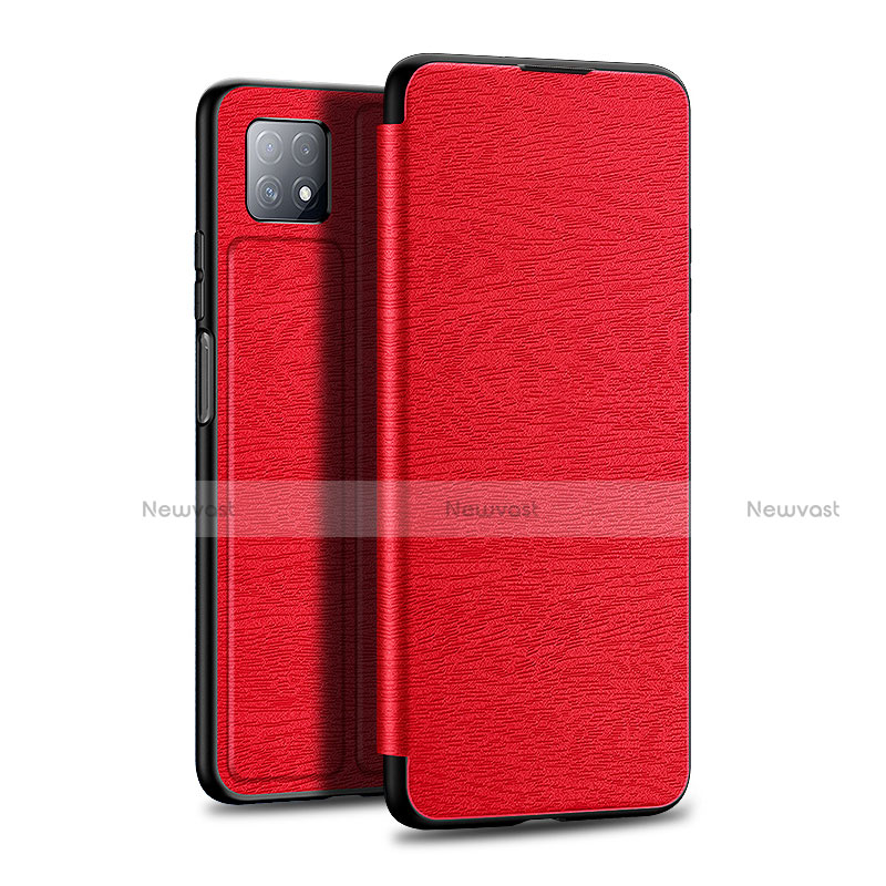 Leather Case Stands Flip Cover L01 Holder for Huawei Enjoy 20 5G Red