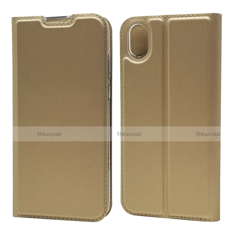 Leather Case Stands Flip Cover L01 Holder for Huawei Enjoy 8S Gold