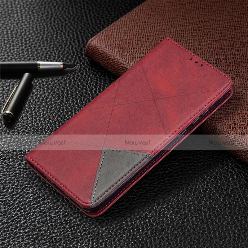 Leather Case Stands Flip Cover L01 Holder for Huawei Honor 9A Red