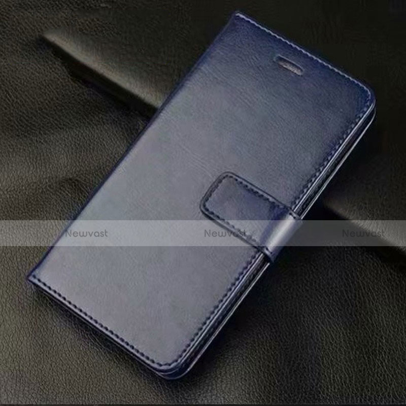 Leather Case Stands Flip Cover L01 Holder for Huawei Honor 9X Blue