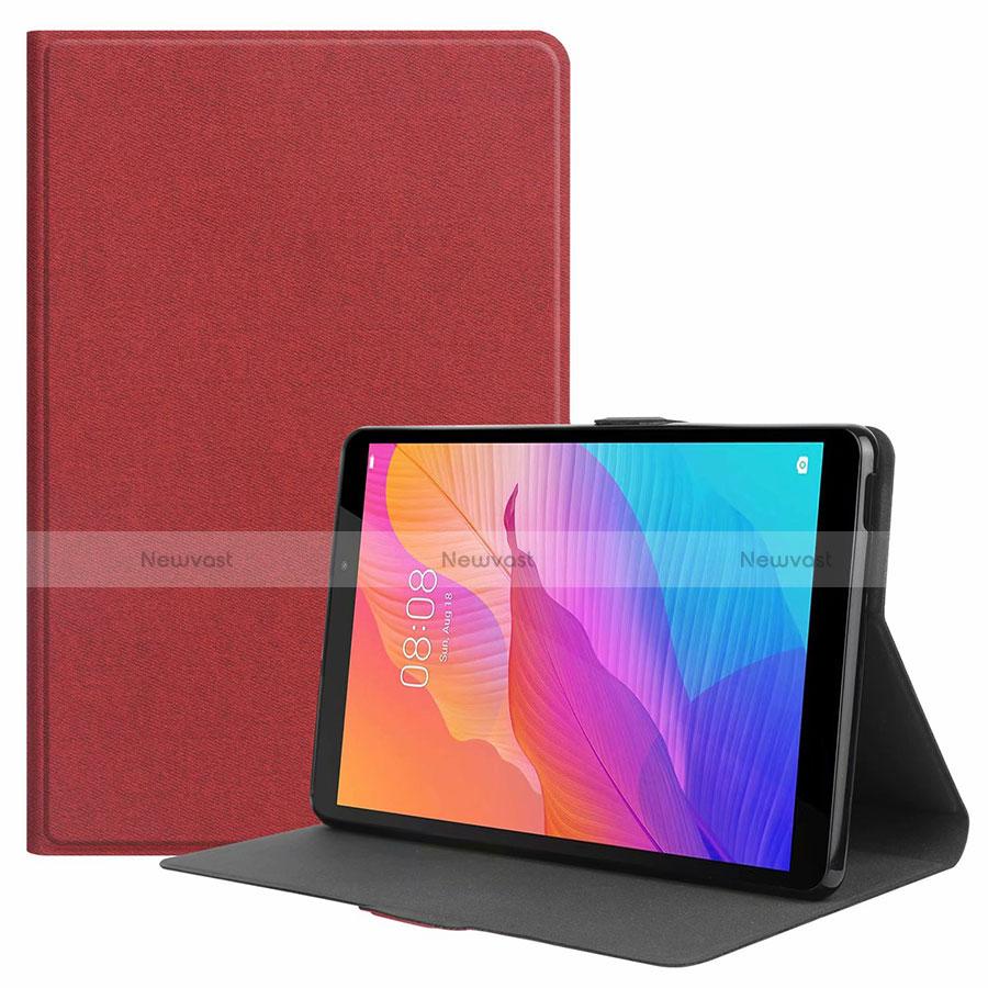 Leather Case Stands Flip Cover L01 Holder for Huawei MatePad T 8 Red