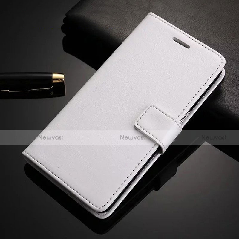 Leather Case Stands Flip Cover L01 Holder for Huawei Nova 5i Pro White