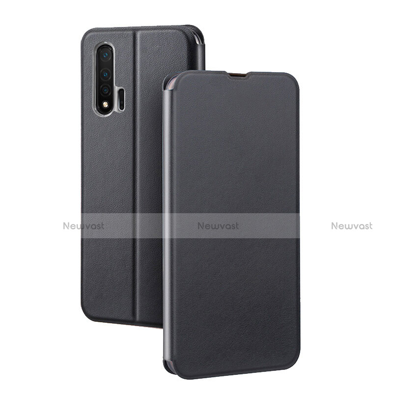 Leather Case Stands Flip Cover L01 Holder for Huawei Nova 6 Black