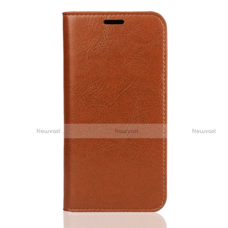 Leather Case Stands Flip Cover L01 Holder for Huawei Y5 (2019) Orange