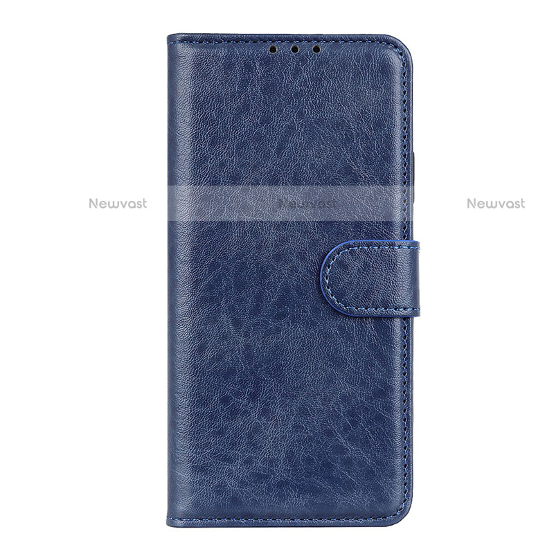 Leather Case Stands Flip Cover L01 Holder for LG K51 Blue