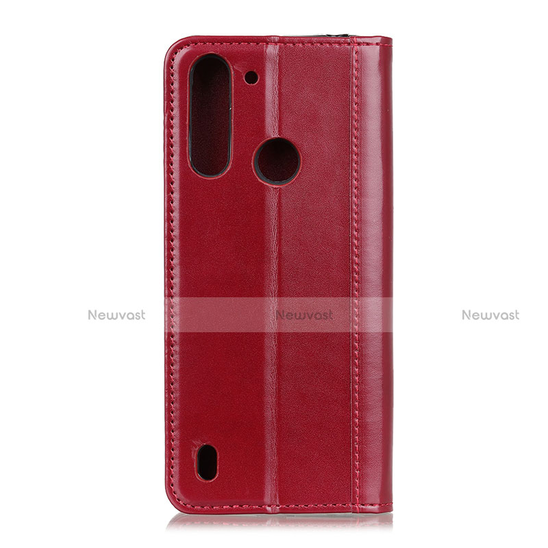 Leather Case Stands Flip Cover L01 Holder for Motorola Moto One Fusion