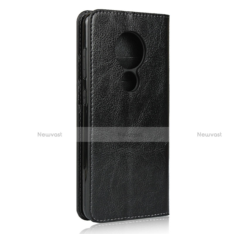 Leather Case Stands Flip Cover L01 Holder for Nokia 7.2 Black