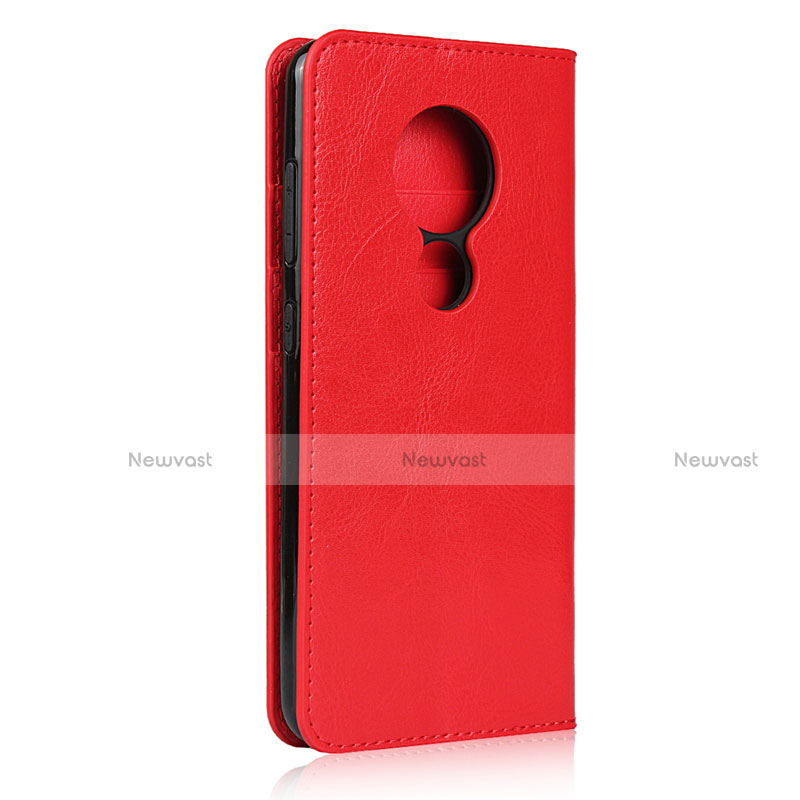 Leather Case Stands Flip Cover L01 Holder for Nokia 7.2 Red