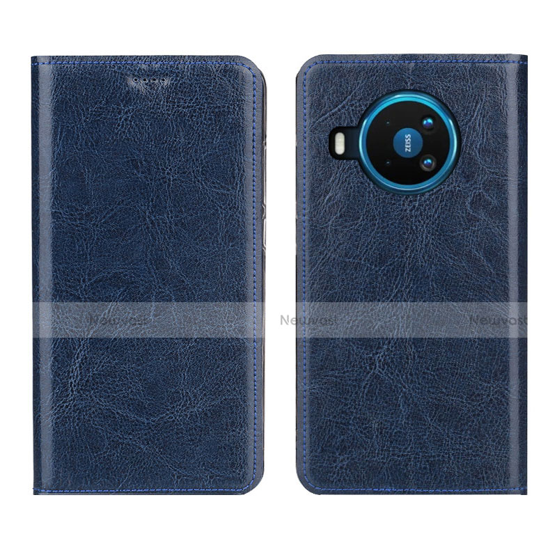 Leather Case Stands Flip Cover L01 Holder for Nokia 8.3 5G Blue